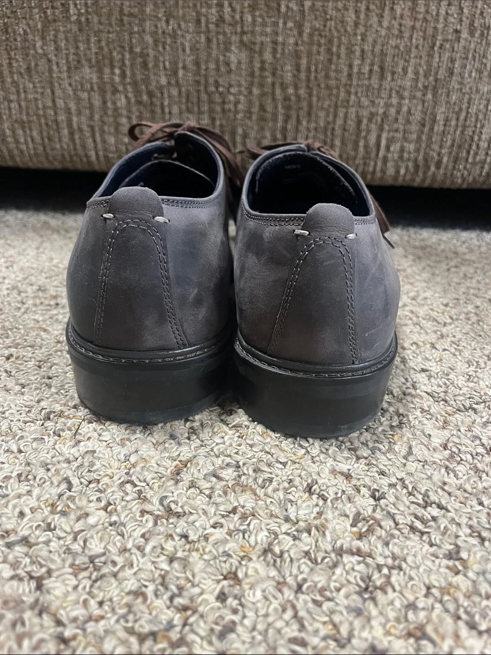 Cole Haan Men’s Stormcloud Suede Cap-Toe oxford Shoes with Brown Laces